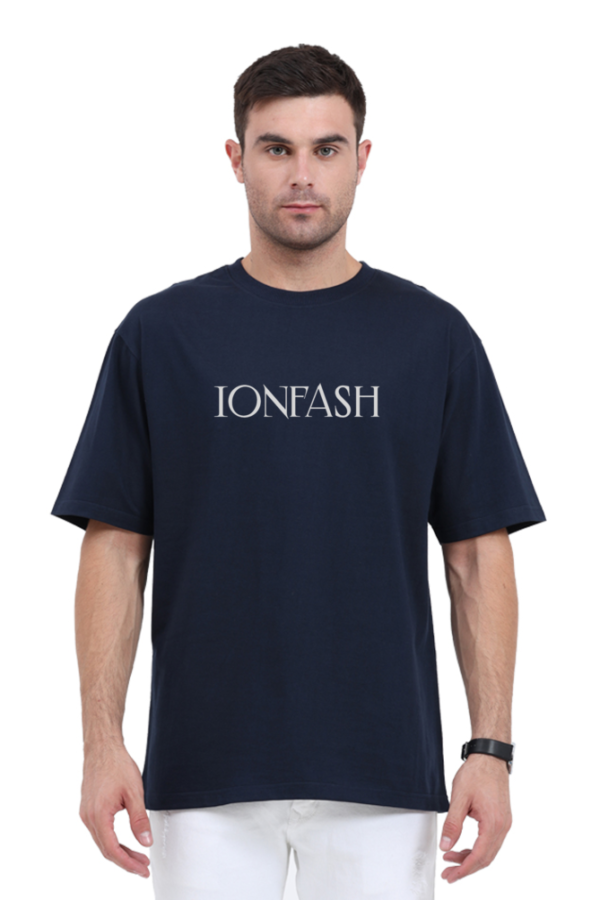 Ionfash Navy Blue Oversized T-shirt