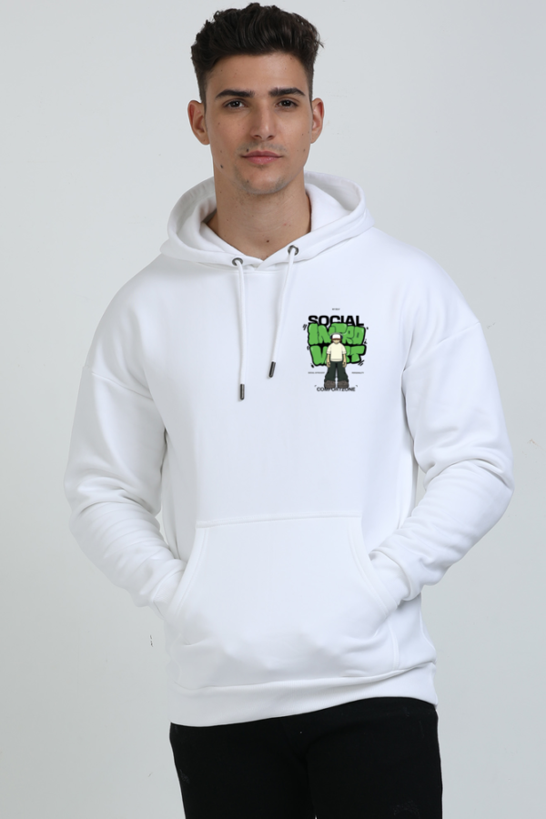 Social introvert White Hoodie - Image 2