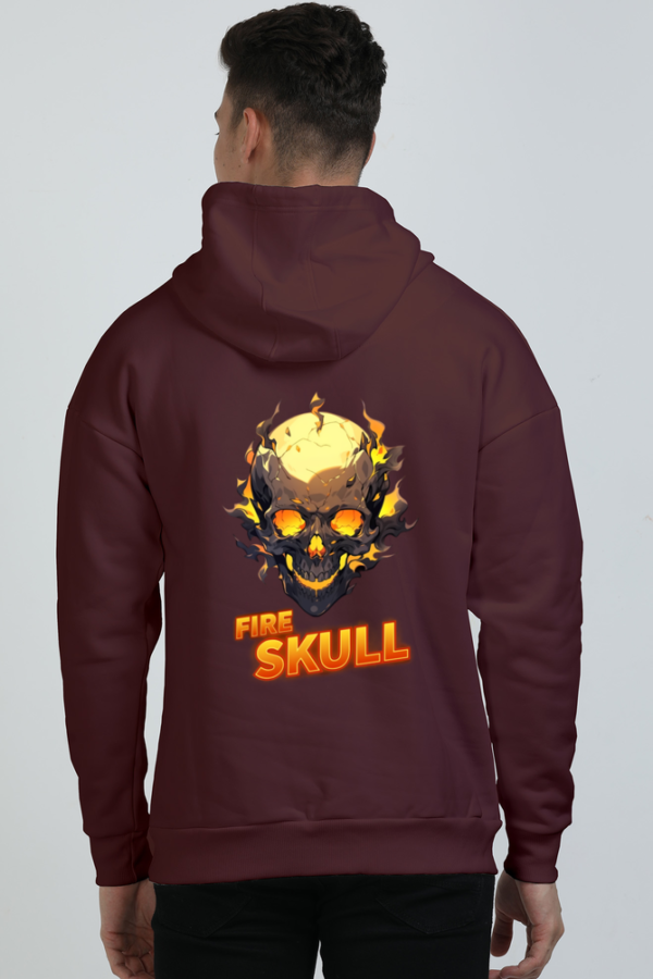 The Fire Skull Printed hoodie