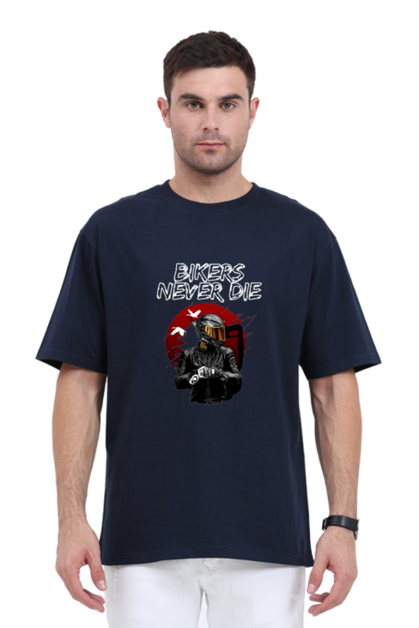 Bikers Never Die Oversized T-shirt - Image 3