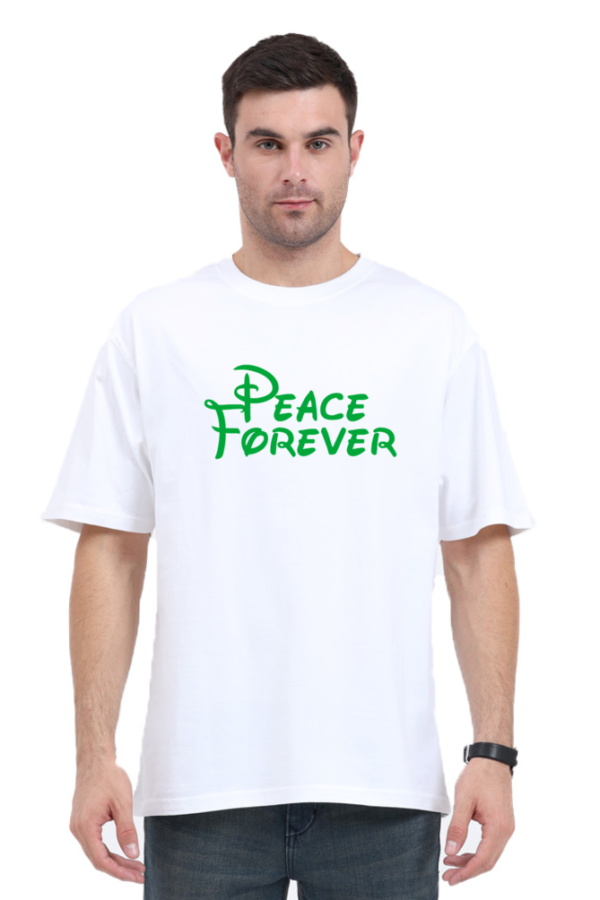 Peace Forever Printed Oversized T-shirt - Image 5