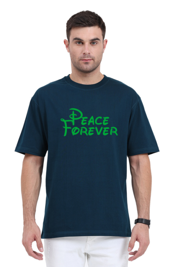 Peace Forever Printed Oversized T-shirt