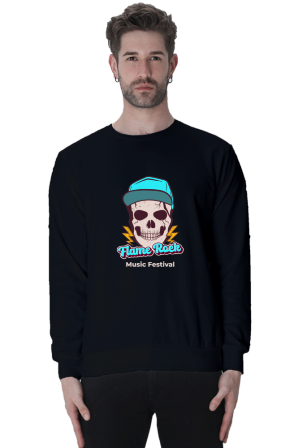 Skull Design  Printed Sweatshirt - Image 2