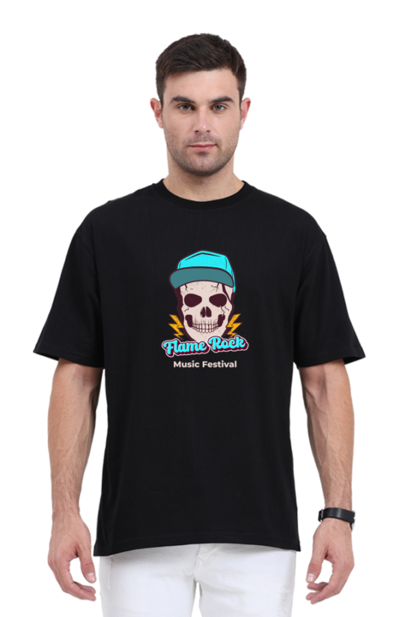 Skull Design  Printed oversized T-shirt - Image 3