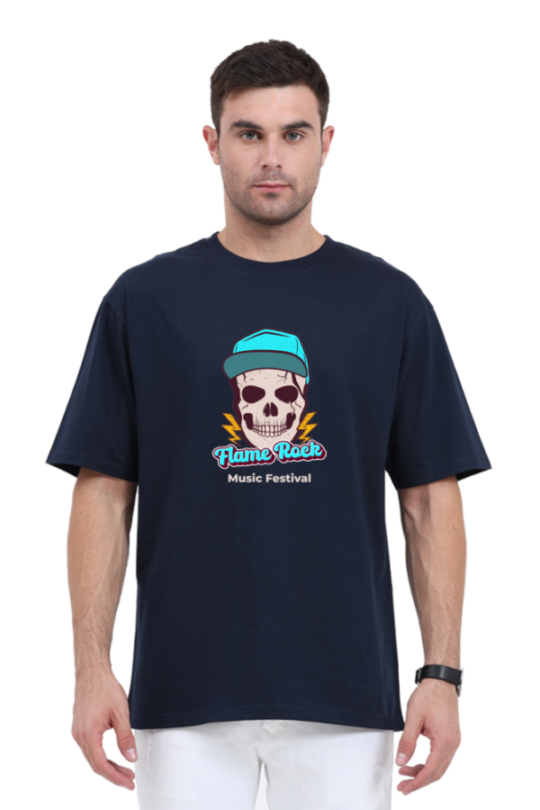 Skull Design  Printed oversized T-shirt - Image 2